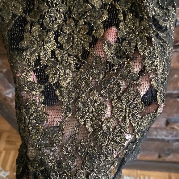 Y2K lace gold and black tank top - Picture 2 of 8